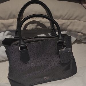 Guess Charcoal and Black Satchel